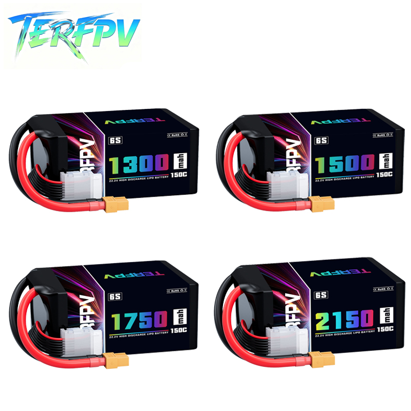 Drone Battery 6S - Batería Lipo TERFPV 6S 22.2V 1300/1500/1750/2150mAh