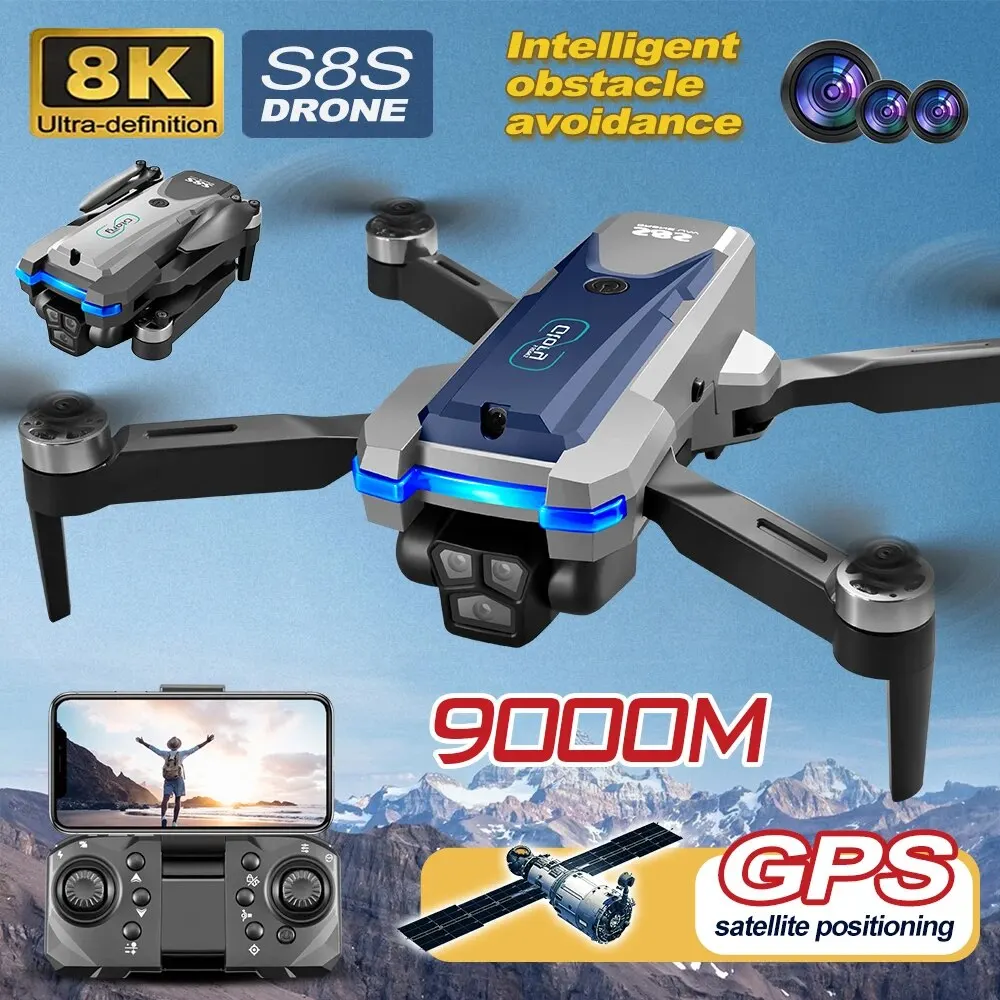 Drone Battery Case - Dron plegable S8S con GPS, 5G,