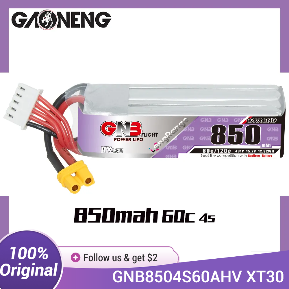 GAONENG GNB LiPo batería 850mA - Drone Battery 3S reseña y precio