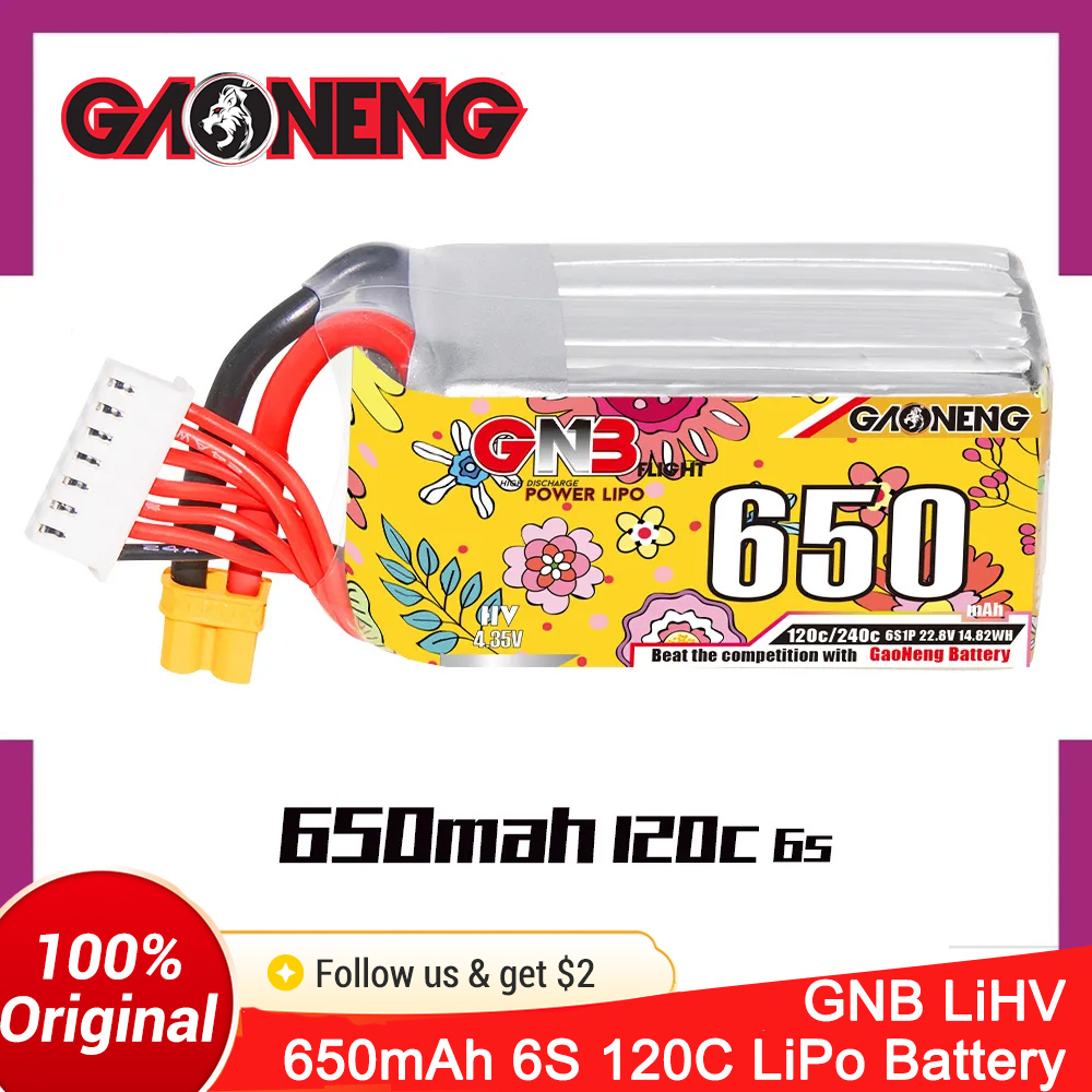 Batería LiPo GAONENG 6S 650mAh - Drone Battery 6S reseña y precio