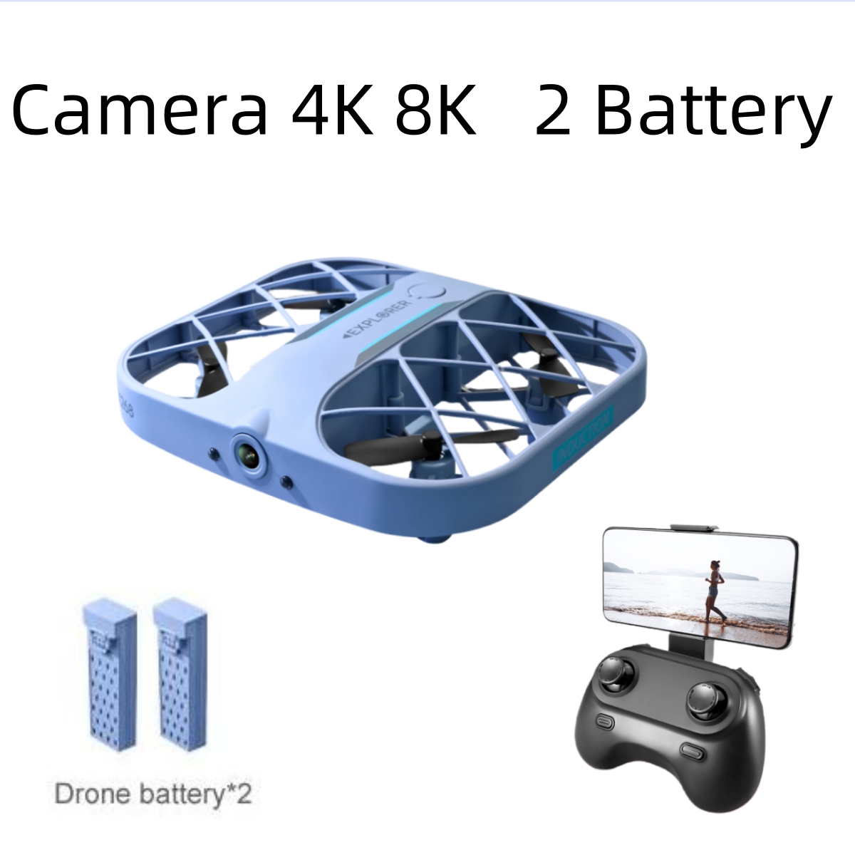 Dron JJRC H107 FPV RC con 2 Ba - Drone Battery Case reseña y precio